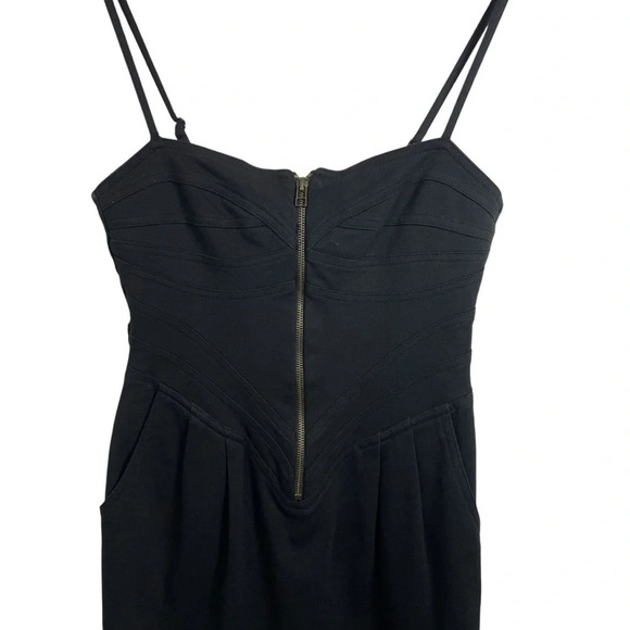 Aryn K Bodycon Corset Sleeveless Zipper Mini Dress in Black Size M - Picture 7 of 11